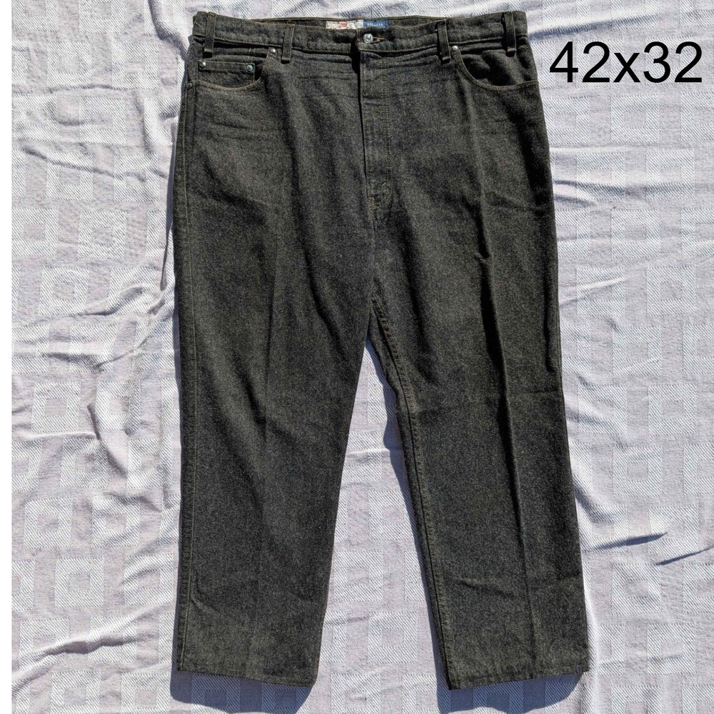 Vintage 1993 Levis 540 Brown Tab Jeans Relaxed Fit 42x32 Raw Denim